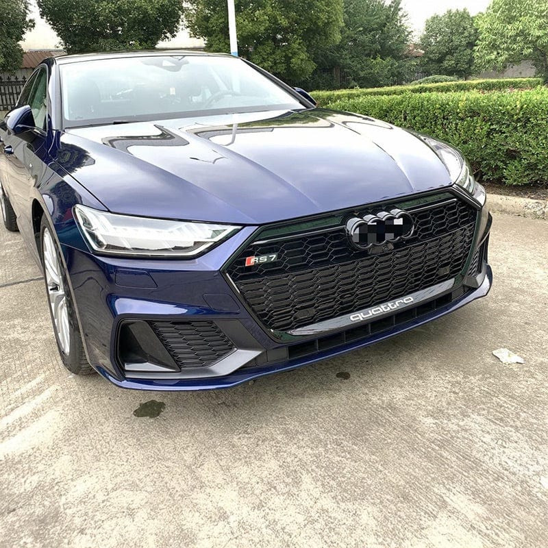 Gloss Black Front Grille for Audi A7 S7 C8 2019-2024