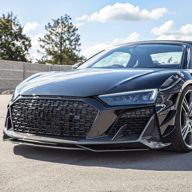 Audi R8 V10 Facelift (4S) Capristo Style Carbon Fibre Front Canards - Twenty Two Tuning Front Canards/Bumper Inserts