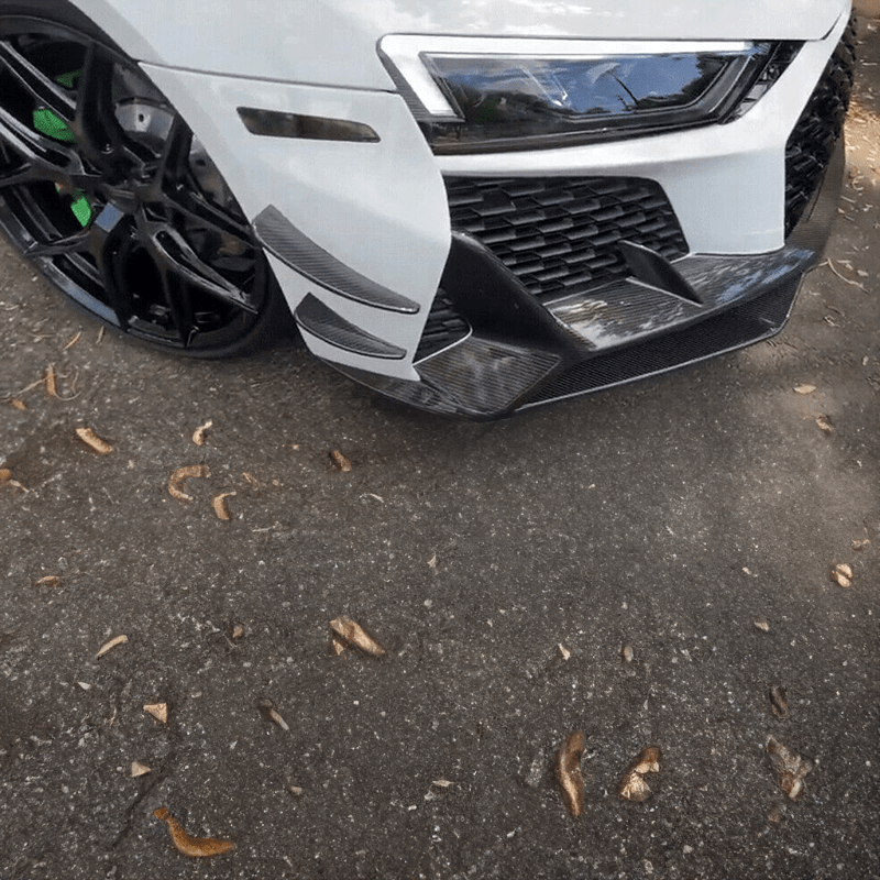Audi R8 V10 Facelift (4S) Capristo Style Carbon Fibre Front Canards - Twenty Two Tuning Front Canards/Bumper Inserts