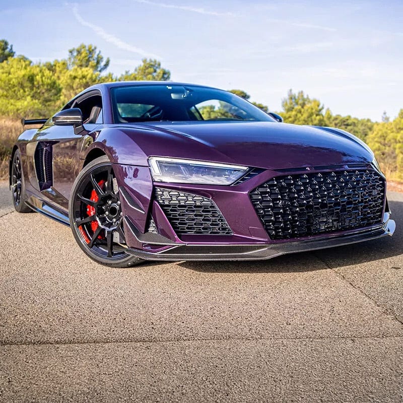 Audi R8 V10 Facelift (4S) OEM+ Style Carbon Fibre Front Canards - Twenty Two Tuning Front Canards/Bumper Inserts