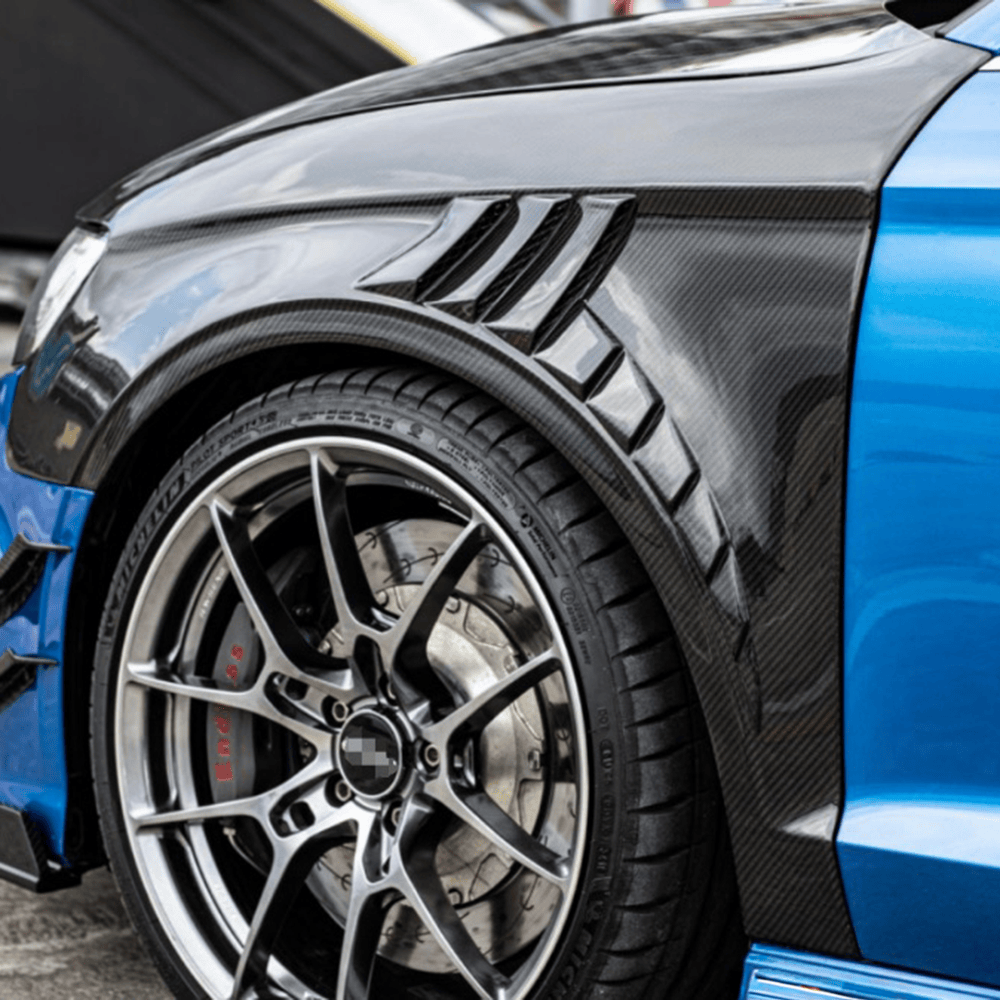 Audi RS3 (8V) TAKD Style Carbon Fiber Front Fender Replacements - Twenty Two Tuning Front Fenders Complete