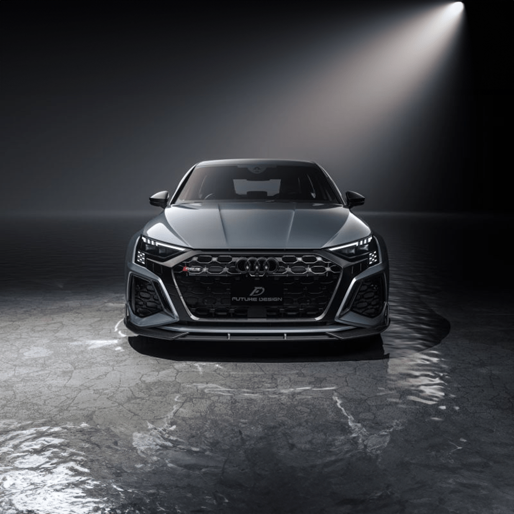 Audi RS3 (8Y) Hatchback Future Design Carbon Fibre Front Lip - Future Design Front Lip
