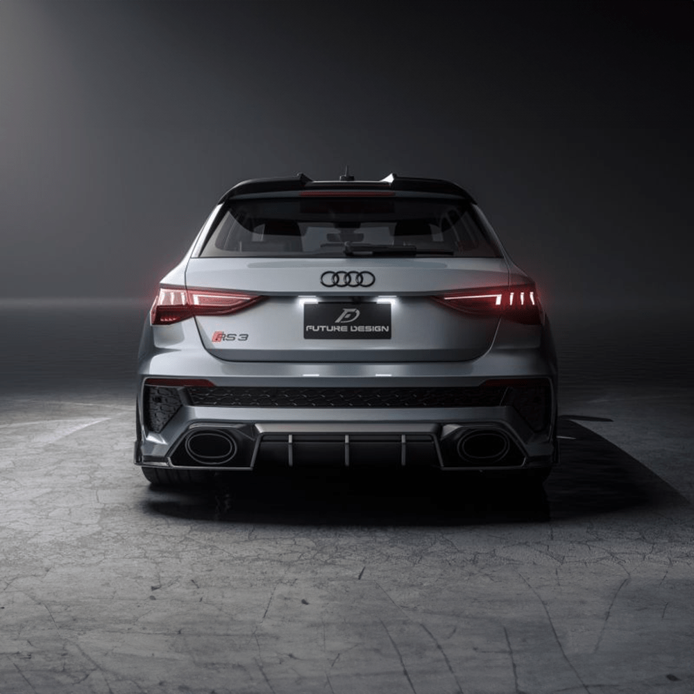 Audi RS3 (8Y) Hatchback Future Design Carbon Fibre Rear Diffuser - Future Design Rear Diffuser