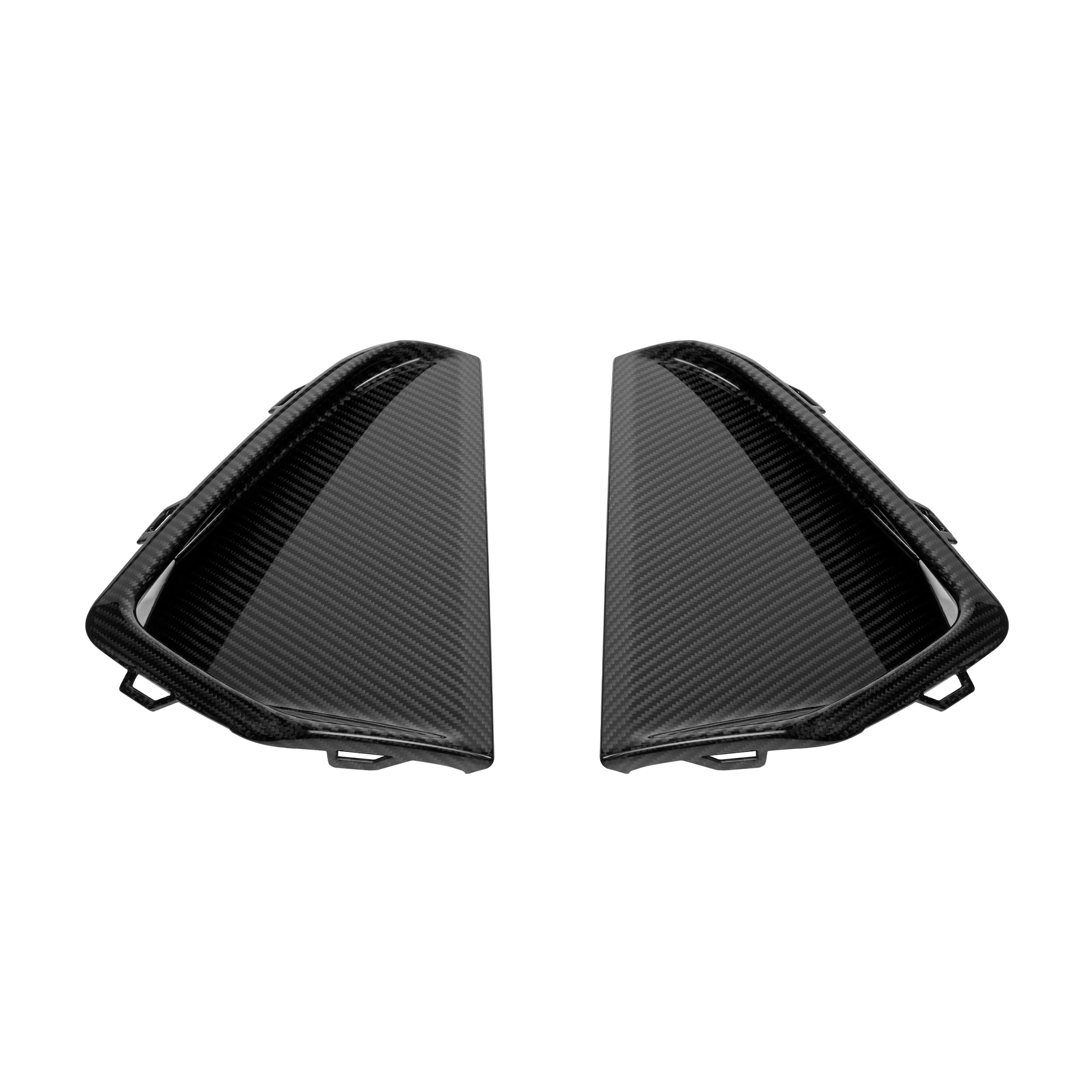 Audi RS3 (8Y) Hatchback/Sedan OE Style Carbon Fibre Front Bumper Vent Trim - Twenty Two Tuning Front Canards/Bumper Inserts
