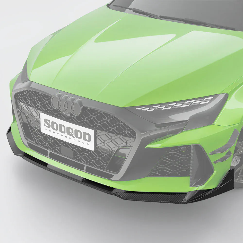 Audi RS3 (8Y) Hatchback SOOQOO Carbon Fibre Front Lip Spoiler - SOOQOO Official Front Lip