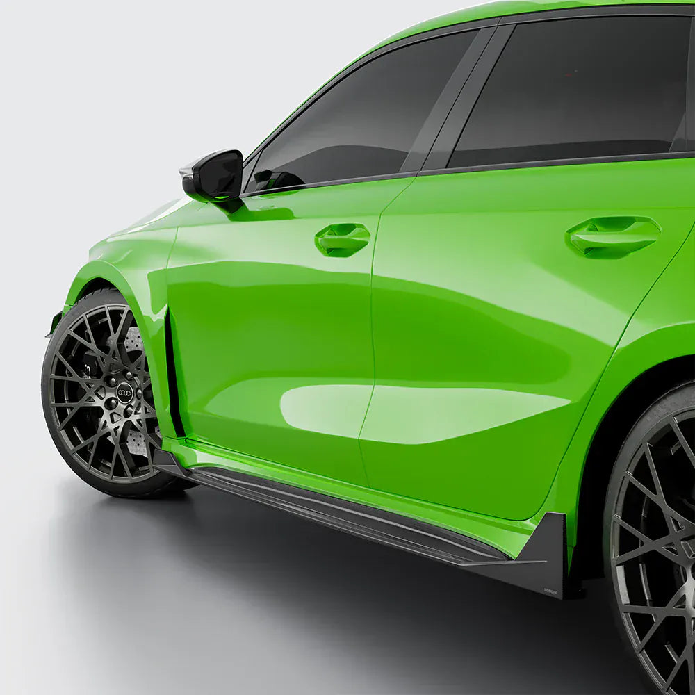 Audi RS3 (8Y) Hatchback SOOQOO Carbon Fibre Side Skirt Extensions - SOOQOO Official Side Skirts