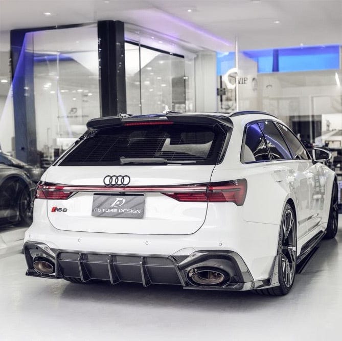 Audi RS6 Avant (C8) Future Design Carbon Fibre Rear Roof Spoiler - Future Design Rear Spoiler
