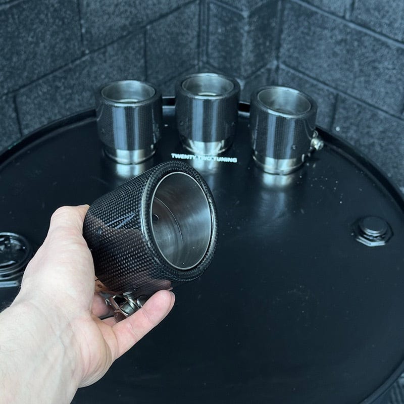 Audi S5 (B8/B8.5) Akrapovic Style Carbon Fibre Exhaust Tips - Twenty Two Tuning Exhaust Tips