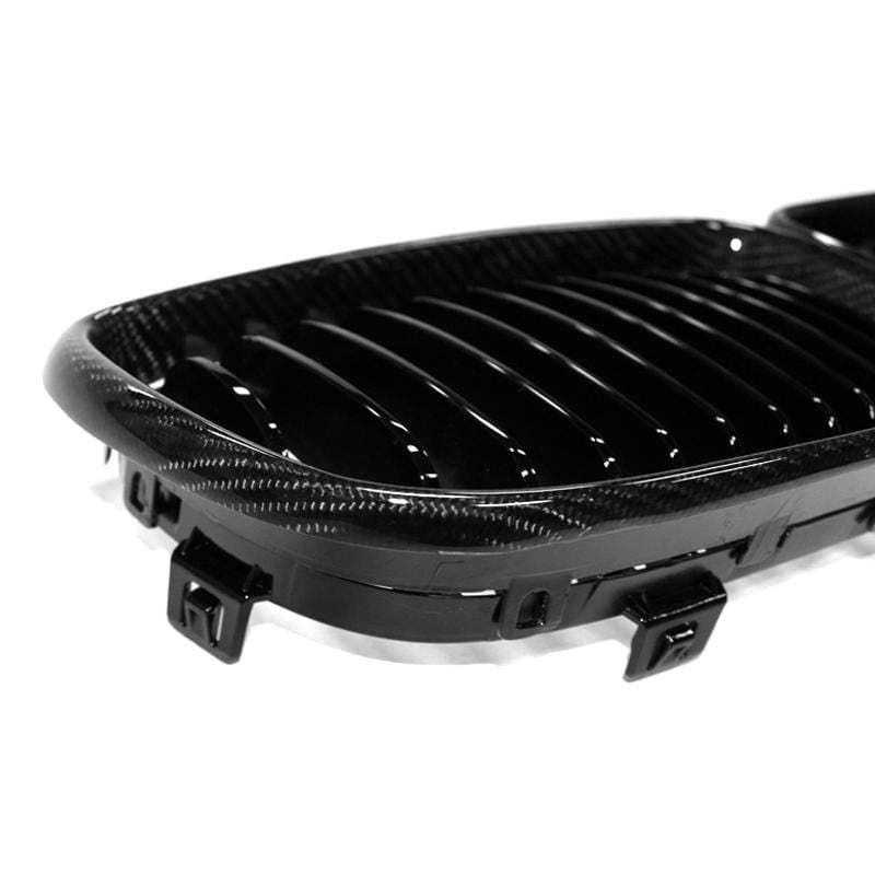 BMW 1 Series/1M (E81/E82/E87/E88) OEM+ Style Carbon Fibre Front Grille Set - Twenty Two Tuning Front Grille