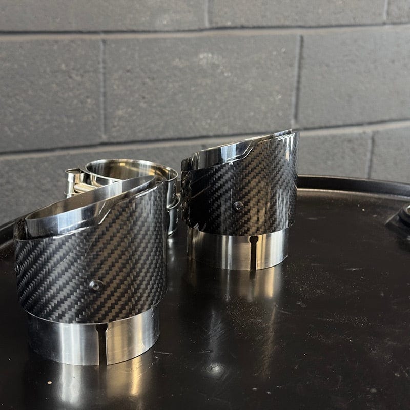 BMW 1 Series (F20/F21) M135I/M140I Akrapovic Style Carbon Fibre Exhaust Tips - Twenty Two Tuning Exhaust Tips