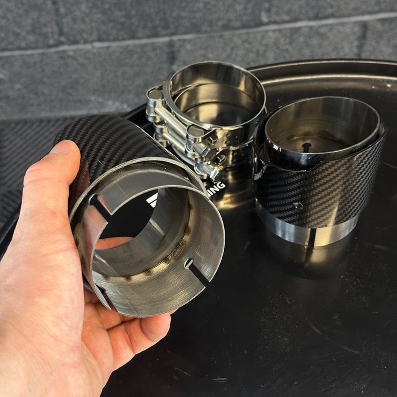 BMW 1 Series (F20/F21) M135I/M140I Akrapovic Style Carbon Fibre Exhaust Tips - Twenty Two Tuning Exhaust Tips