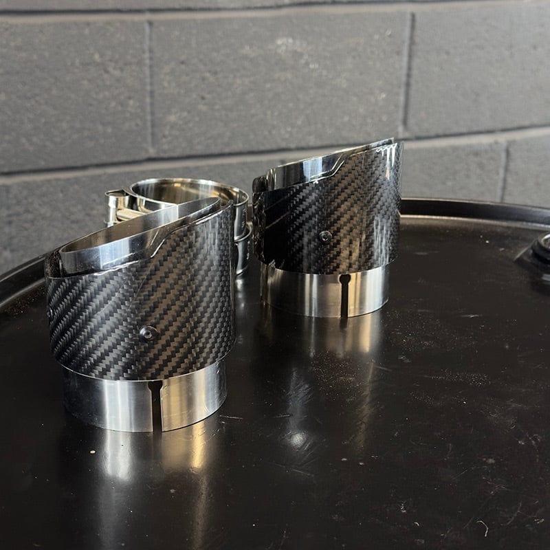 BMW 1 Series (F20/F21) M135I/M140I Akrapovic Style Carbon Fibre Exhaust Tips - Twenty Two Tuning Exhaust Tips