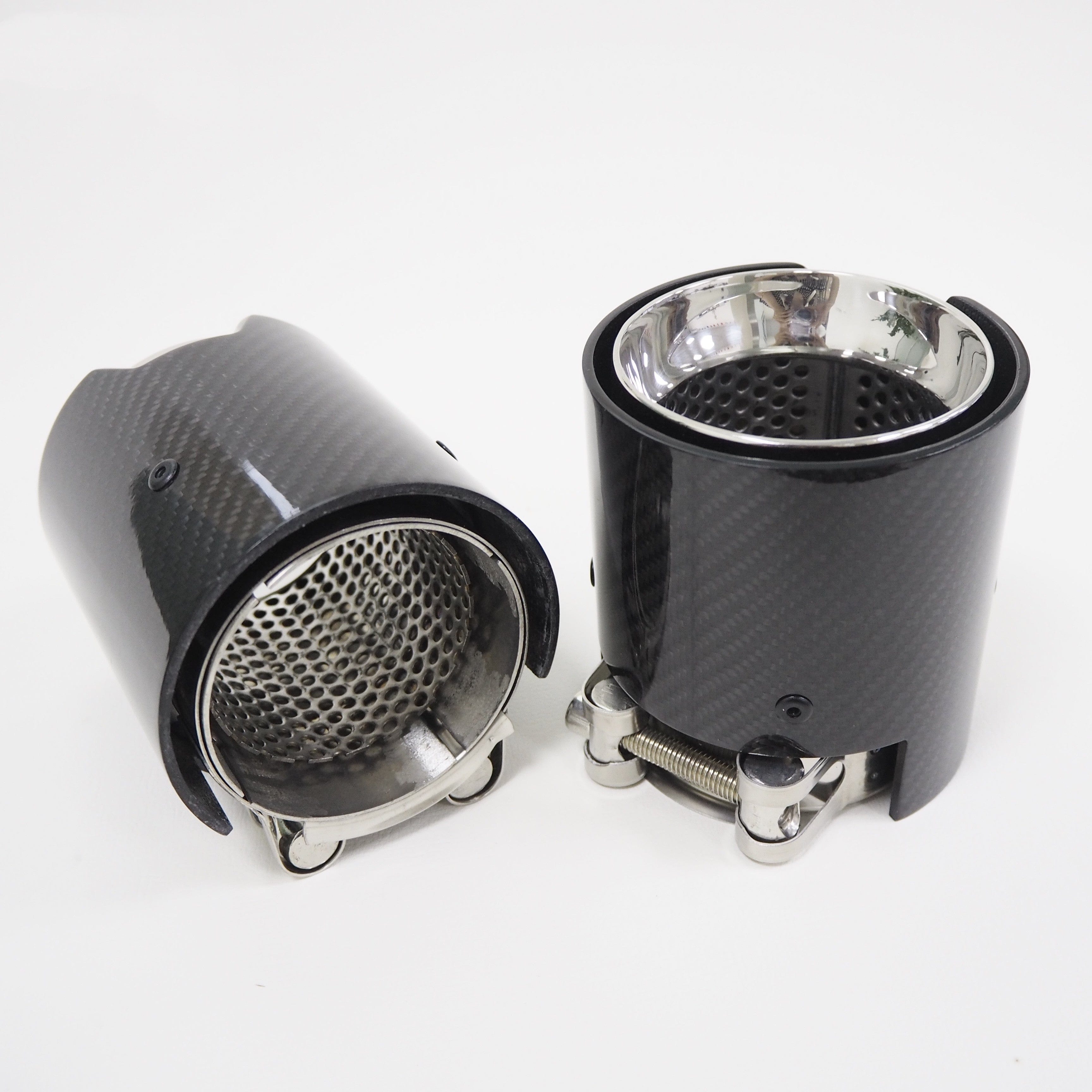 BMW 1 Series (F20/F21) M135I/M140I M Performance Style Carbon Fibre Exhaust Tips - Twenty Two Tuning Exhaust Tips