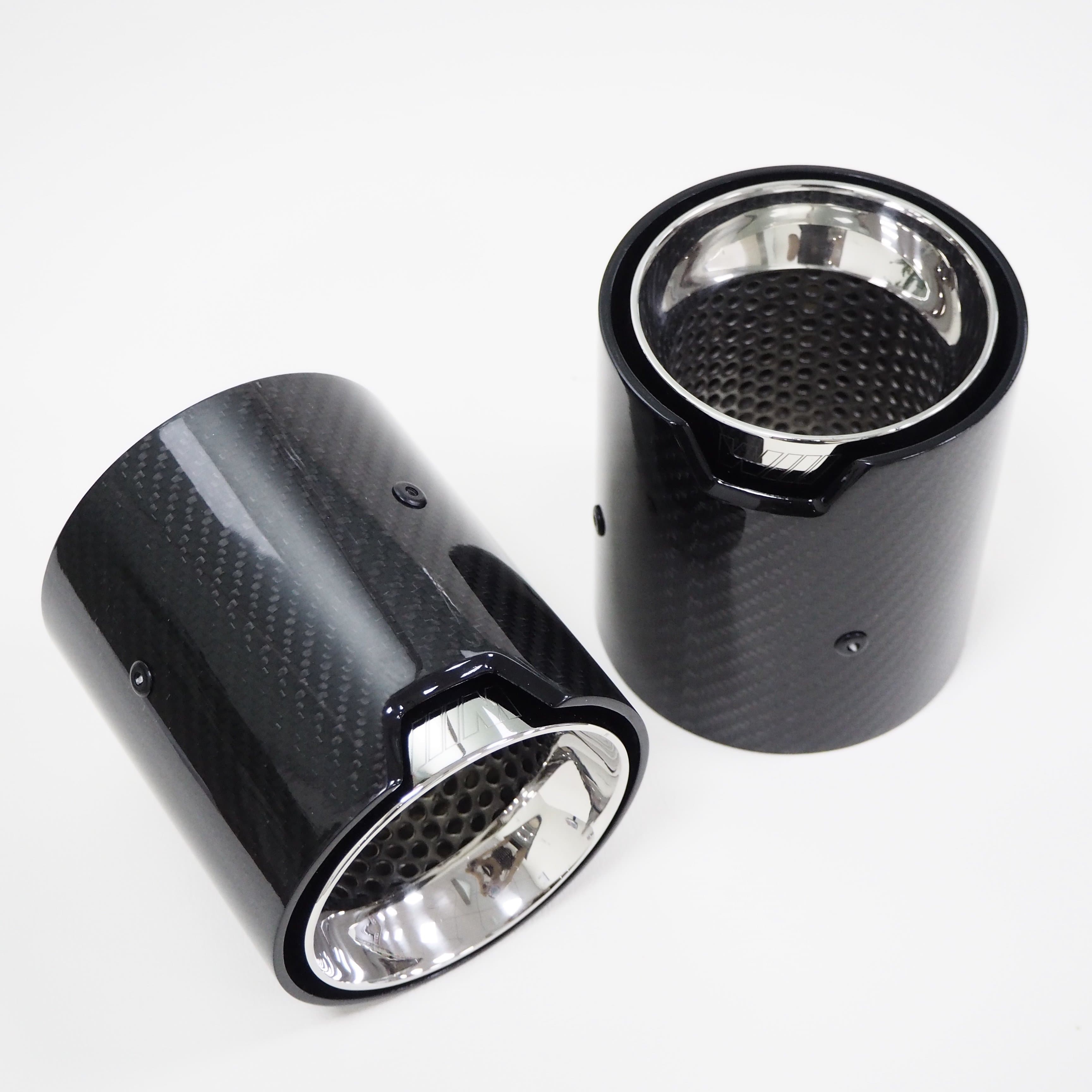 BMW 1 Series (F20/F21) M135I/M140I M Performance Style Carbon Fibre Exhaust Tips - Twenty Two Tuning Exhaust Tips