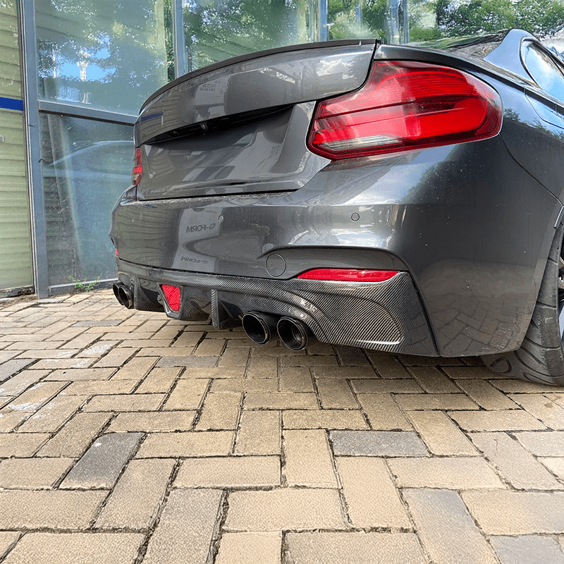 BMW 2 Series (F22/F23) F1 Style Carbon Fiber Quad Exhaust Rear Diffuser - Twenty Two Tuning Rear Diffuser