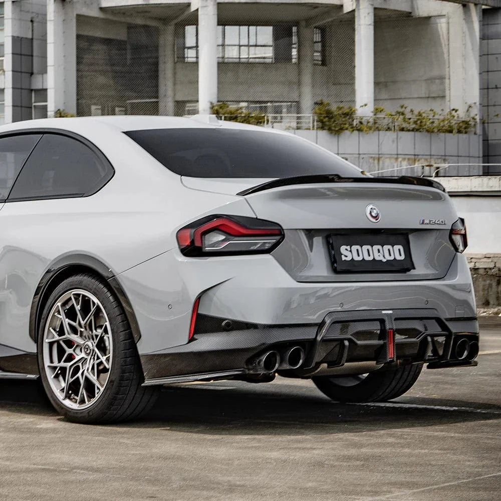 BMW 2 Series (G42) SOOQOO Carbon Fiber Rear Canards - SOOQOO Official Rear Canards