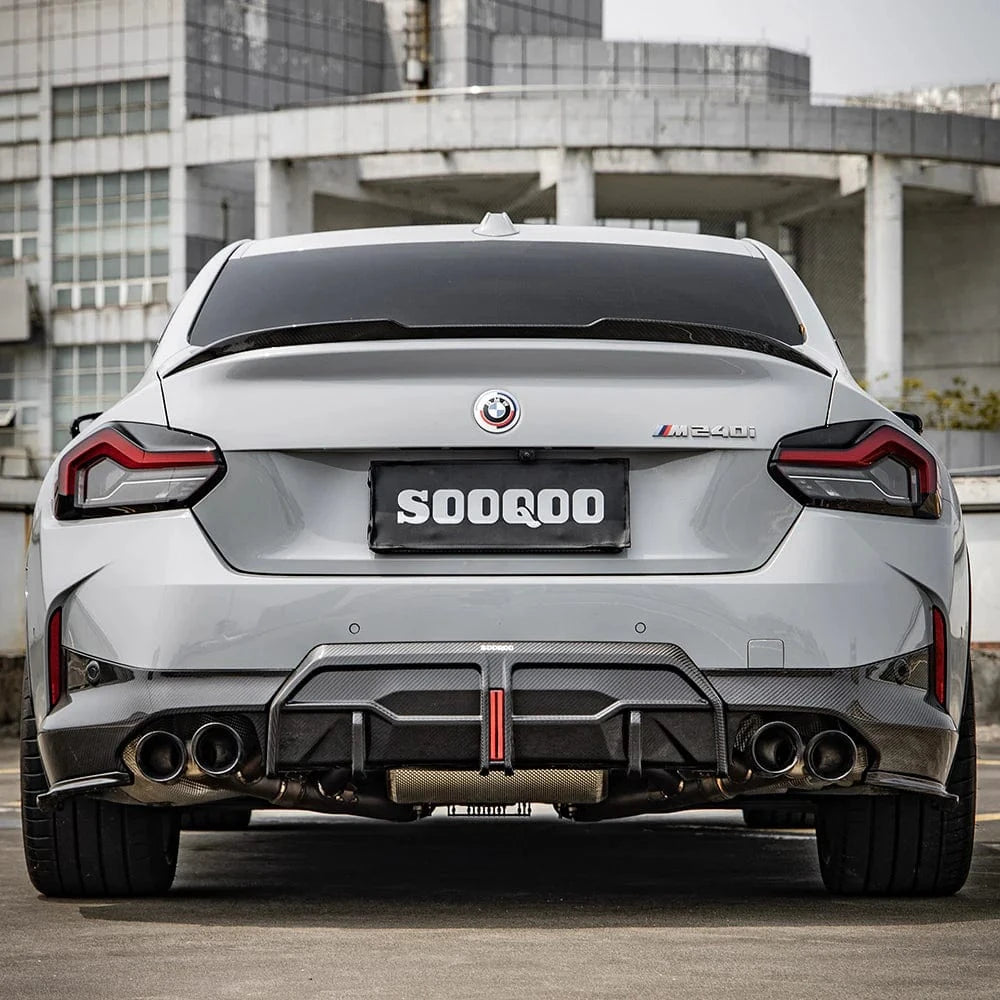 BMW 2 Series (G42) SOOQOO Carbon Fiber Rear Canards - SOOQOO Official Rear Canards