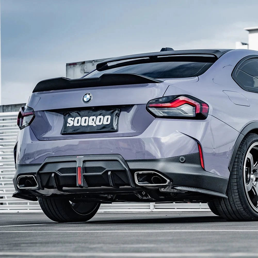 BMW 2 Series (G42) SOOQOO Carbon Fiber Rear Side Diffuser - SOOQOO Official Rear Diffuser