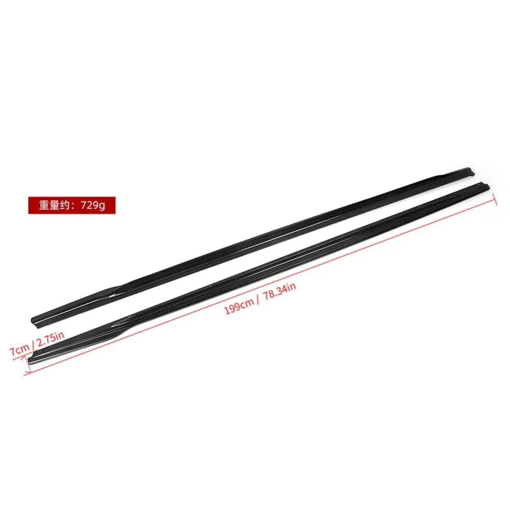 BMW 2 Series (G42) SOOQOO Carbon Fiber Side Skirts - SOOQOO Official Side Skirts