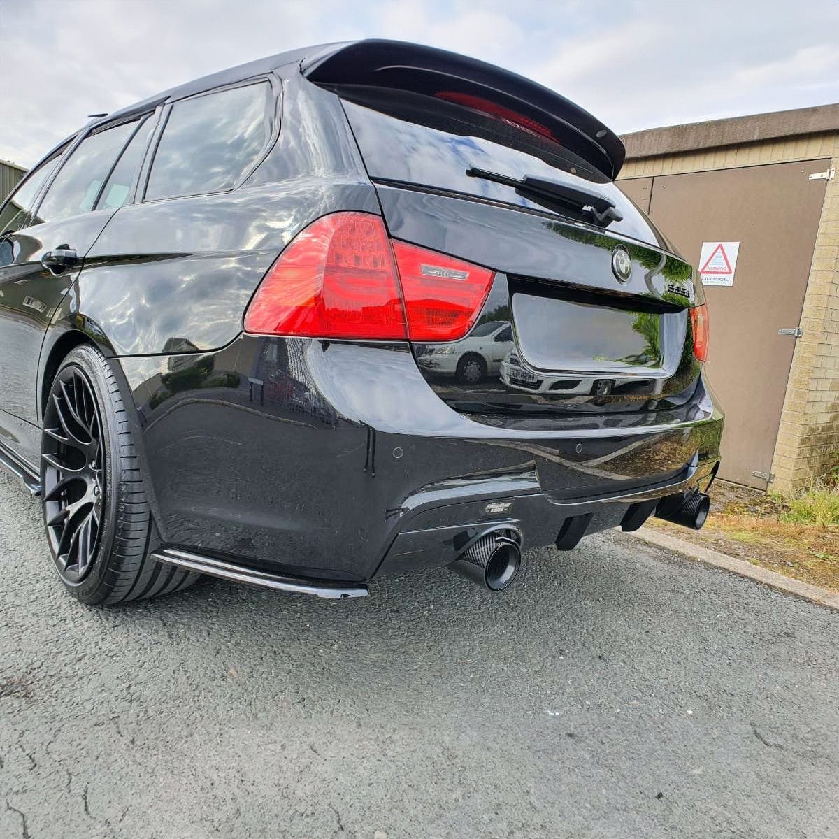 BMW 3 Series (E90/E91/E92/E93) 335I/335D Black M Performance Style Carbon Fibre Exhaust Tips - Twenty Two Tuning Exhaust Tips