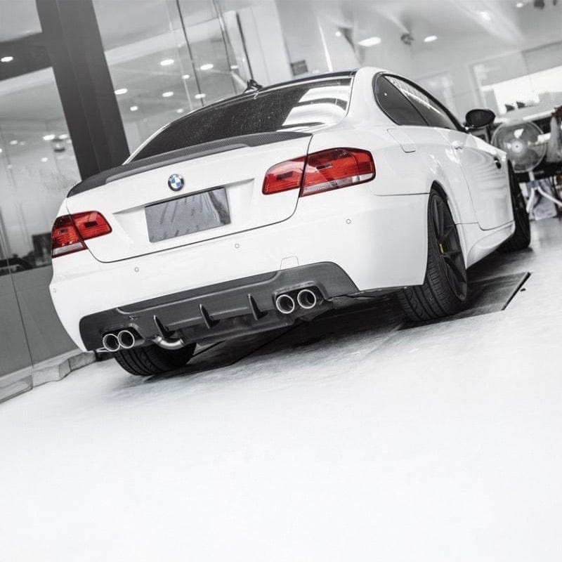 BMW 3 Series (E92/E93) M Style Quad Conversion Carbon Fiber Rear Diffuser - Twenty Two Tuning Rear Diffuser