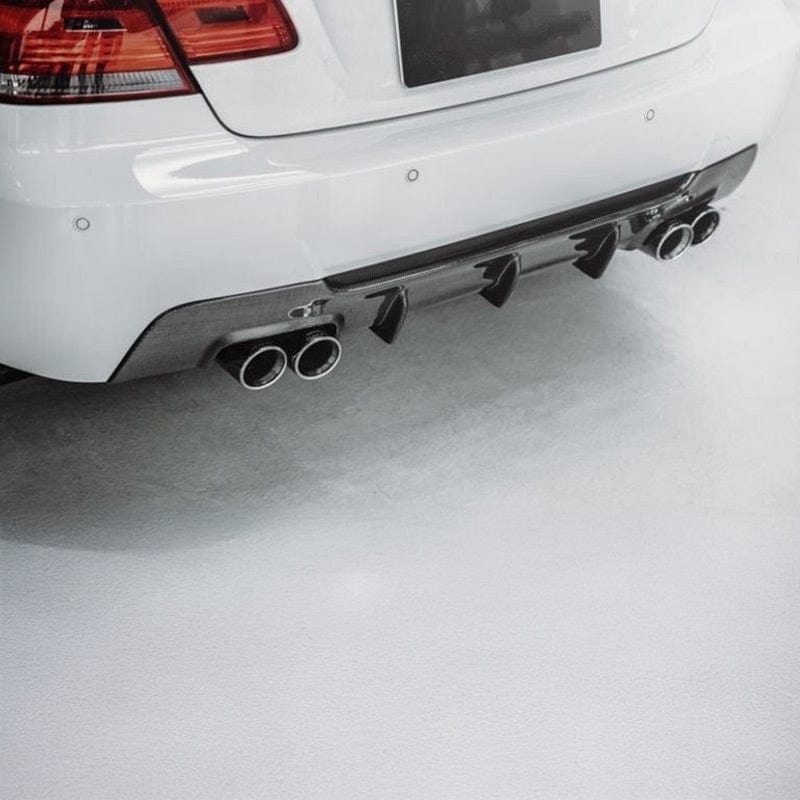 BMW 3 Series (E92/E93) M Style Quad Conversion Carbon Fiber Rear Diffuser - Twenty Two Tuning Rear Diffuser