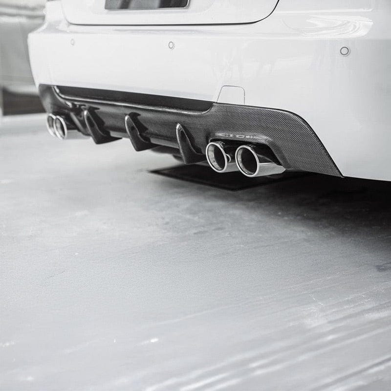 BMW 3 Series (E92/E93) M Style Quad Conversion Carbon Fiber Rear Diffuser - Twenty Two Tuning Rear Diffuser