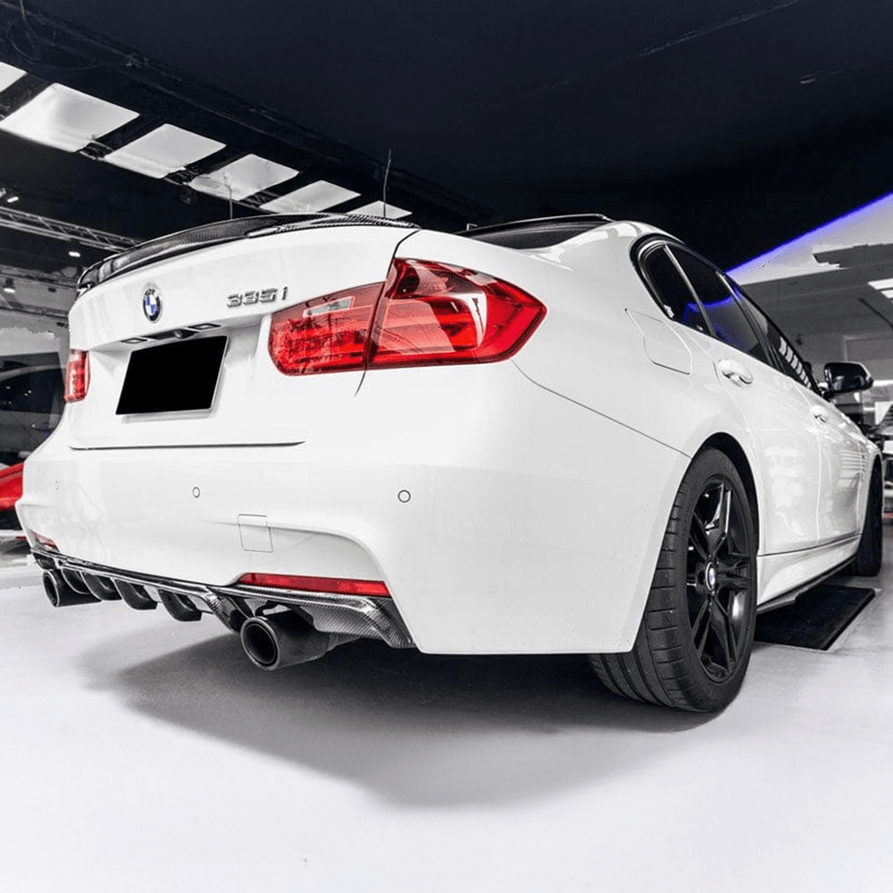 BMW 3 Series (F30/F31) 335I/340I M Performance Style Carbon Fiber Rear Diffuser - Twenty Two Tuning Rear Diffuser