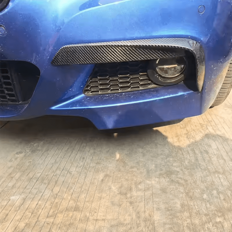 BMW 3 Series (F30/F31) MAD Style Carbon Fibre Front Bumper Surrounds - Twenty Two Tuning Front Canards/Bumper Inserts
