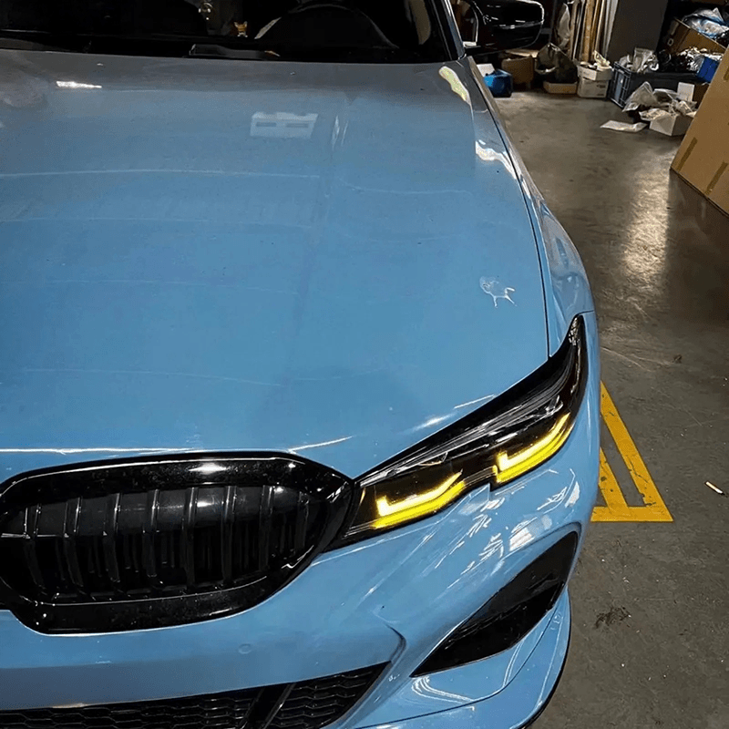BMW 3 Series (G20/G21) CSL Yellow DRL Headlight Module Replacements - EXL Design DRLs
