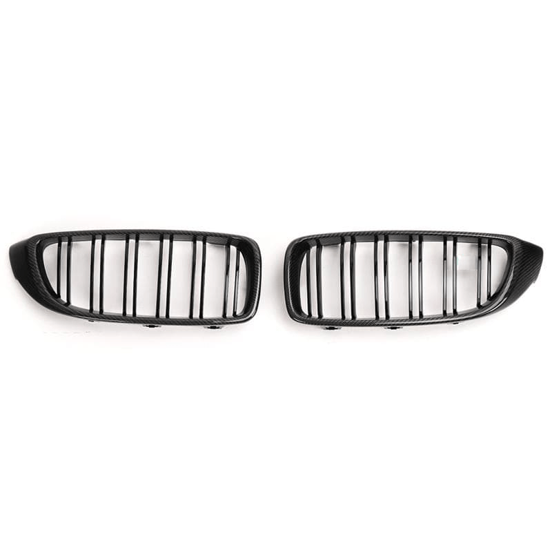 BMW 4 Series (F32/F33/F36) M Style Carbon Fibre Front Grilles - Twenty Two Tuning Front Grille