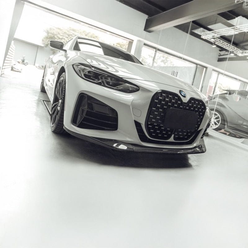 BMW 4 Series (G22/G23) M Performance Style Carbon Fibre Front Lip Spoiler - Twenty Two Tuning Front Lip