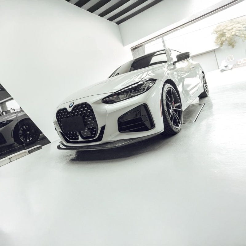 BMW 4 Series (G22/G23) M Performance Style Carbon Fibre Front Lip Spoiler - Twenty Two Tuning Front Lip