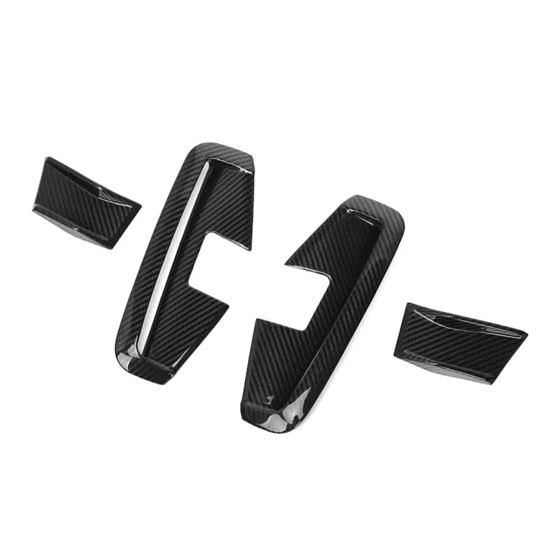 BMW 4 Series (G22/G23) M Performance Style Carbon Fibre Front Vent Trims - Twenty Two Tuning Front Canards/Bumper Inserts