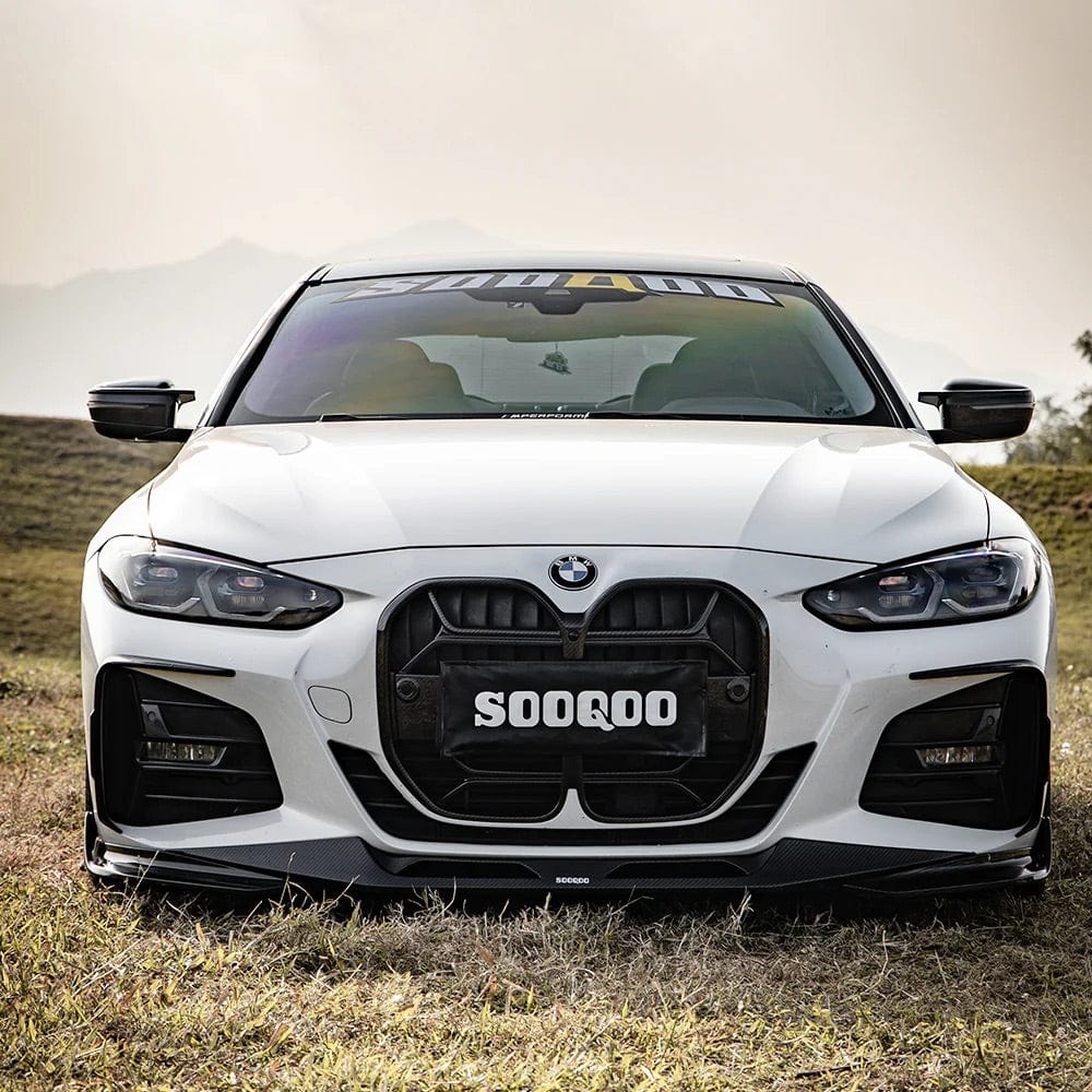 BMW 4 Series (G22/G23) SOOQOO Carbon Fibre Front Vent Trim Surrounds - SOOQOO Front Canards/Bumper Inserts