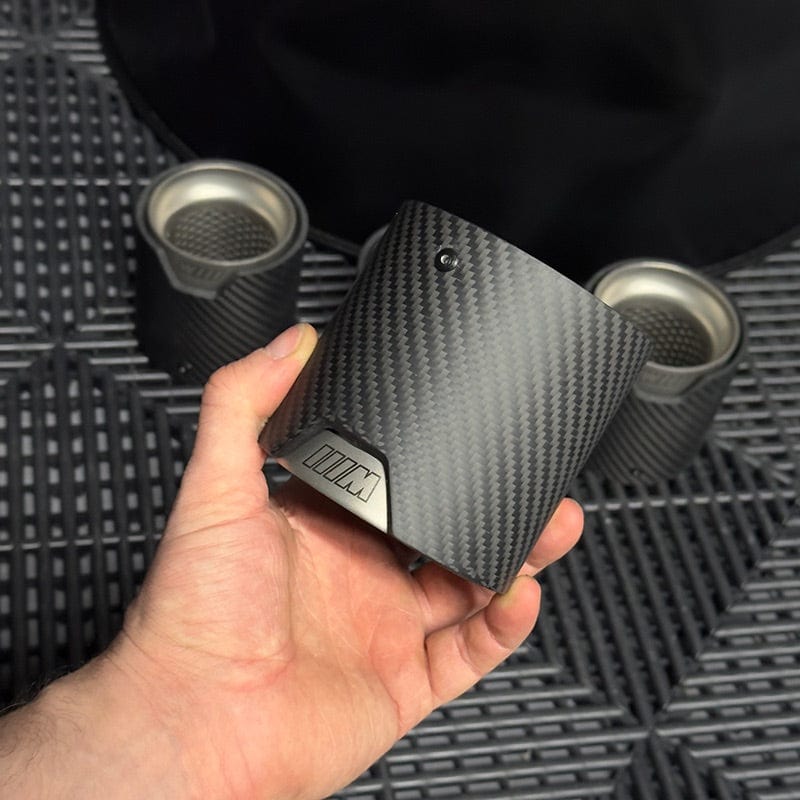 BMW 5/6 Series M Performance Style OEM Carbon Fibre Exhaust Tips - Twenty Two Tuning Exhaust Tips