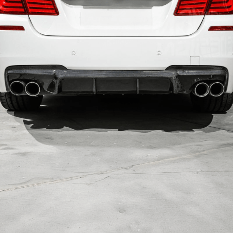 BMW 5 Series (F10/F11) M-Tech Style Carbon Fiber Rear Diffuser (Quad Exhaust) - Twenty Two Tuning Rear Diffuser