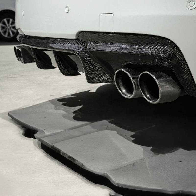 BMW 5 Series (F10/F11) M-Tech Style Carbon Fiber Rear Diffuser (Quad Exhaust) - Twenty Two Tuning Rear Diffuser