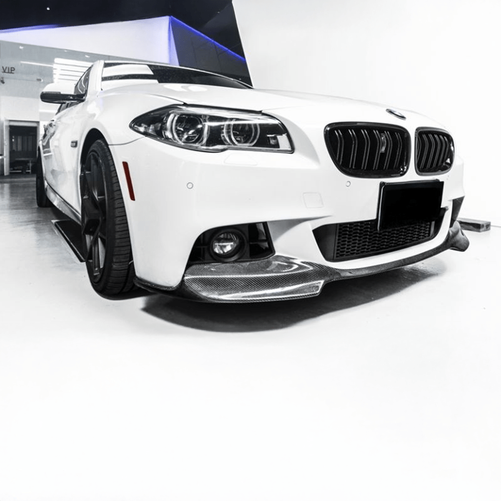 BMW 5 Series (F10/F11) Vorsteiner Style Carbon Fibre Front Lip Spoiler - Twenty Two Tuning Front Lip
