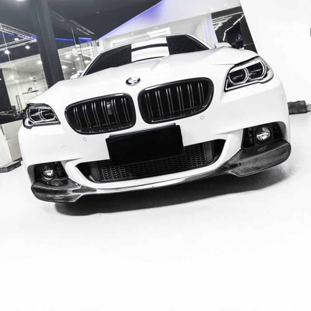 BMW 5 Series (F10/F11) Vorsteiner Style Carbon Fibre Front Lip Spoiler - Twenty Two Tuning Front Lip