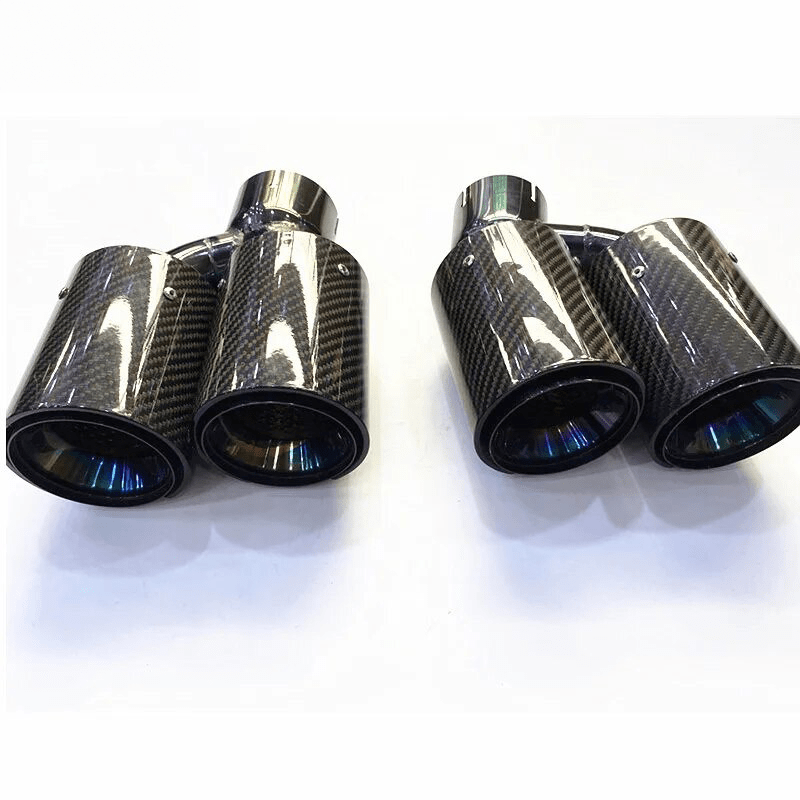 BMW 5 Series (G30/G31) M Performance Style Black Dual Exhaust Tips - Twenty Two Tuning Exhaust Tips