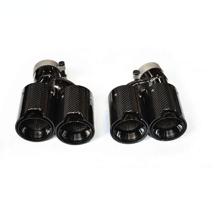 BMW 5 Series (G30/G31) M Performance Style Black Dual Exhaust Tips - Twenty Two Tuning Exhaust Tips