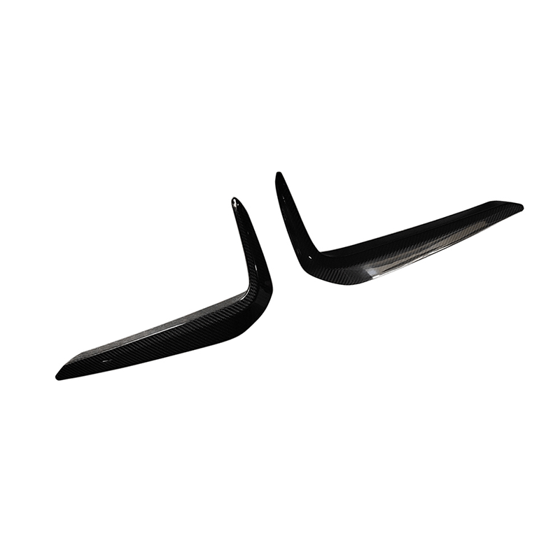 BMW 5 Series (G30/G31) M Performance Style Carbon Fibre Finisher Trim Overlays - Twenty Two Tuning Front Canards/Bumper Inserts