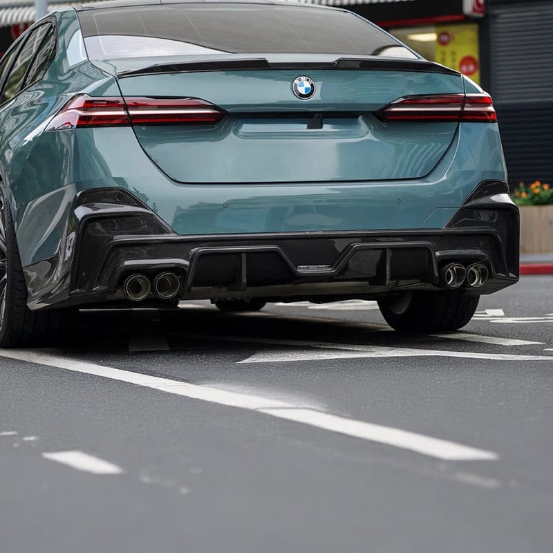 BMW 5 Series (G60) TAKD Style Carbon Fibre Rear Diffuser With Tips - Twenty Two Tuning Rear Diffuser