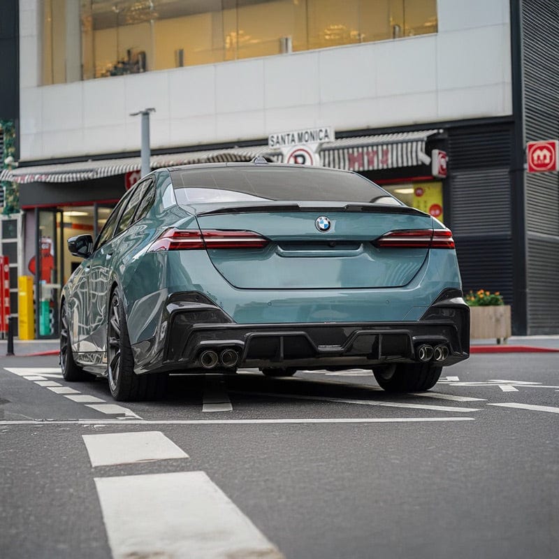 BMW 5 Series (G60) TAKD Style Carbon Fibre Rear Diffuser With Tips - Twenty Two Tuning Rear Diffuser