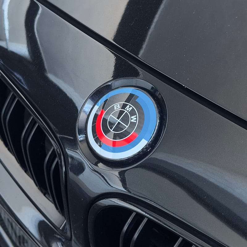 BMW 50th Anniversary Style Carbon Fiber Overlay Badges - Twenty Two Tuning