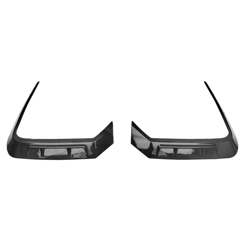 BMW 7 Series/I7 (G70) Mansory Style Carbon Fiber Front Bumper Canard Surrounds - Twenty Two Tuning Front Canards/Bumper Inserts