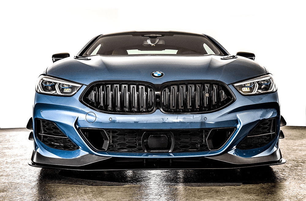 BMW 8 Series (G14/G15/G16) AC SCHNITZER Style Carbon Fibre Front Lip Spoiler - Twenty Two Tuning Front Lip