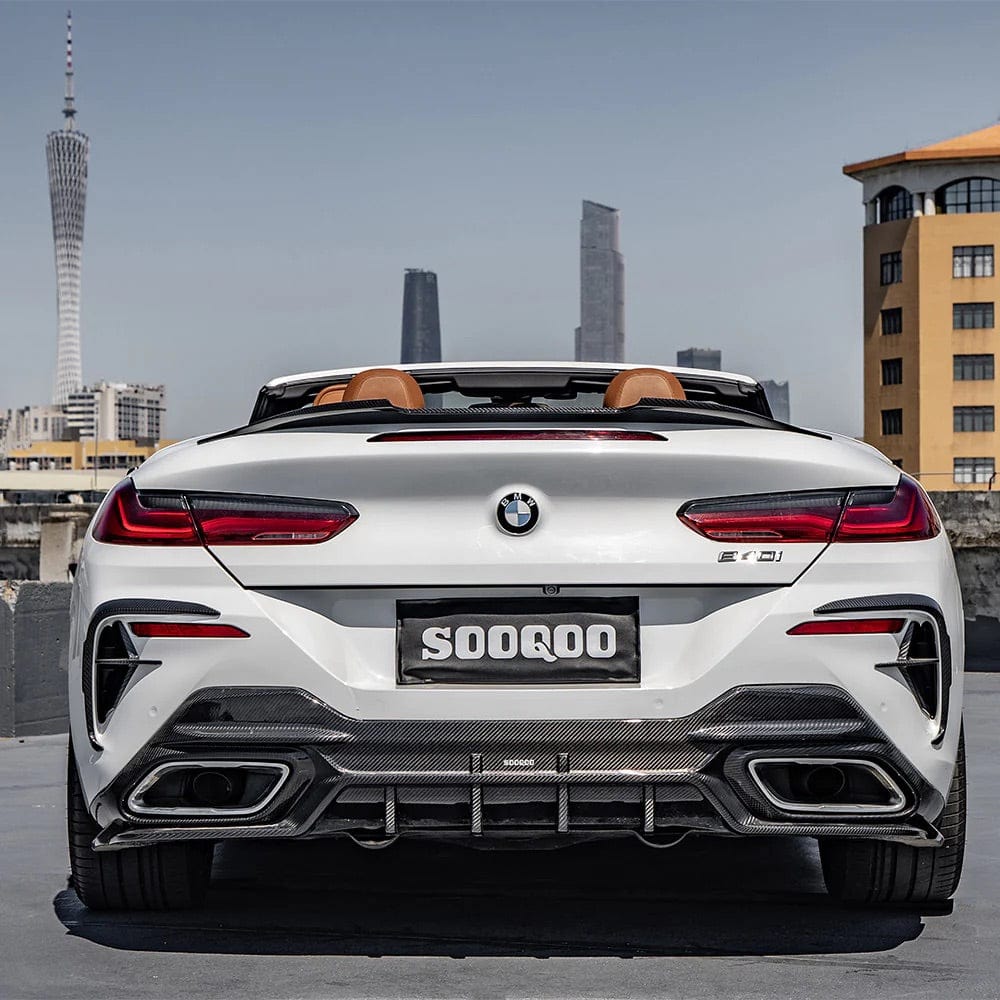 BMW 8 Series (G14/G15/G16) SOOQOO Carbon Fibre Rear Diffuser - SOOQOO Rear Diffuser