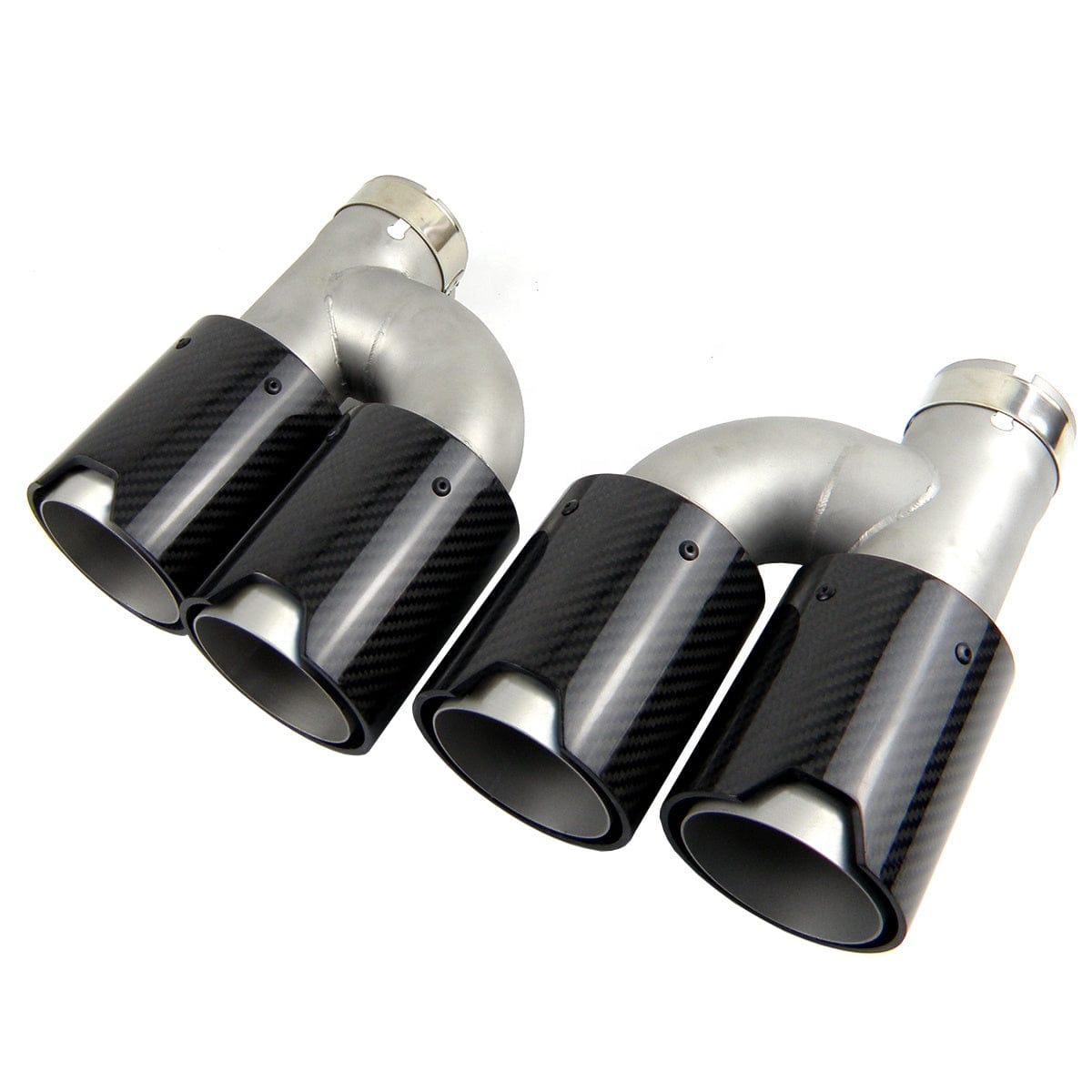 BMW Dual M Performance Style H Shape Carbon Fibre Exhaust Tips - Twenty Two Tuning Exhaust Tips